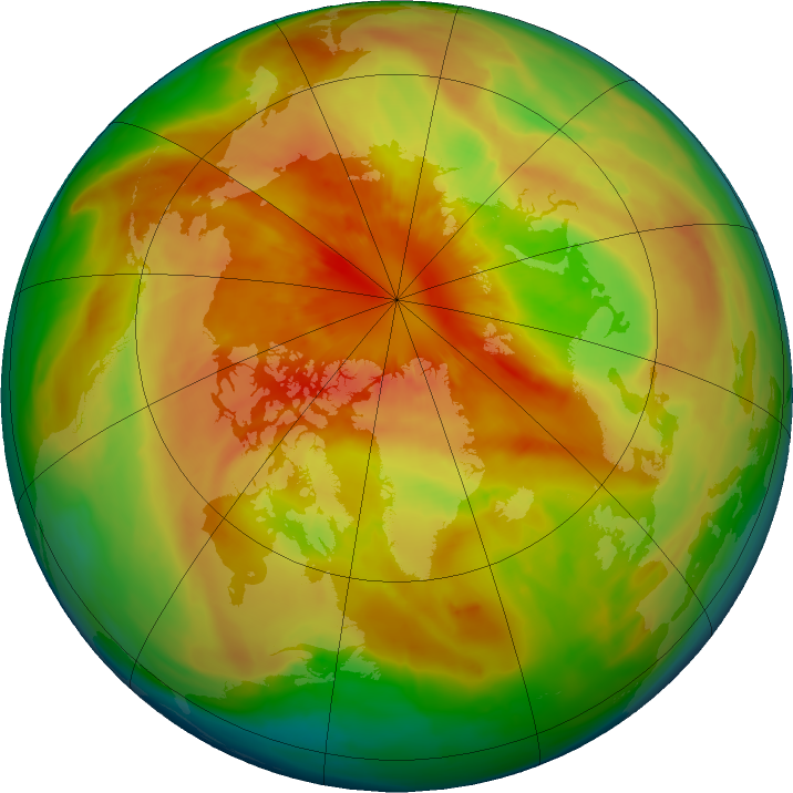 Arctic ozone map for 21 March 2016